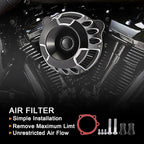 Motorcycle Air Filter Intake System Kit CNC Air Cleaner Fit - Image 3