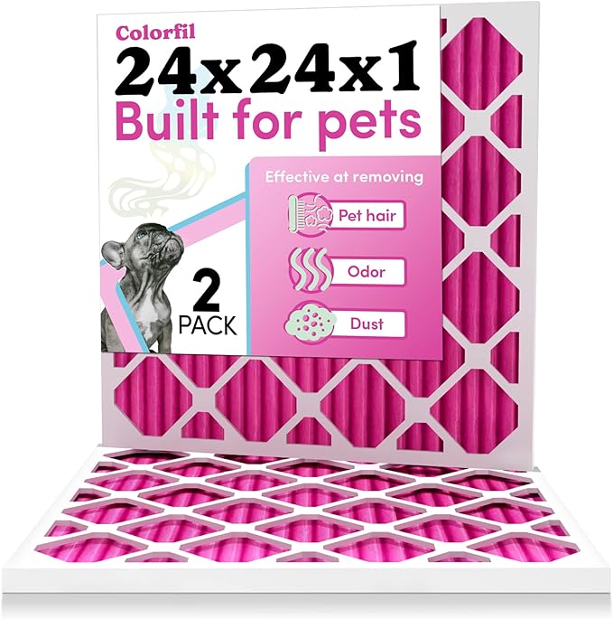 Colorfil 24x24x1 Air Filter | Made in the USA | Color Changing | Remove Cat and by ColorfilAirFilters