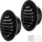 4 Inch Black Soffit Vent Cover, LouanXpert Stainless Steel Round Air Vent Cover by LouanXpert