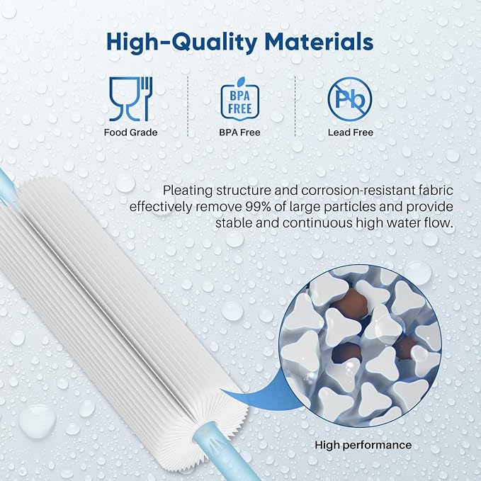 PUREPLUS 20 Micron 10" x 4.5" Whole House Pleated Sediment Filter - Image 7