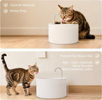 Ceramic Cat Water Fountain, 2.2L/74oz Pet Water Fountain - Image 3