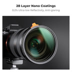 K&F CONCEPT 52mm Black Diffusion Mist 1/4 Effect & Variable ND2-400 ND Lens - Image 6