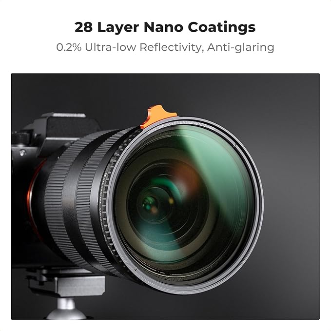 K&F CONCEPT 62mm Black Diffusion Mist 1/4 Effect & Variable ND2-400 ND Lens - Image 6