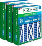 Filterbuy 21x21.5x5 Air Filter MERV 13 Optimal Smoke & Allergy Defense by Filterbuy