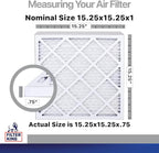 Filter King 15.25x15.25x1 Air Filter | 4-PACK | Carbon MERV 8 HVAC Pleated A/C - Image 2