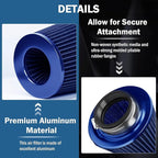 Universal Clamp-On Air Intake Filter, High Performance, Washable Filter - Image 8