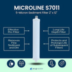 Microline Sediment Filter 5 Micron S7011 Cartridge – Reduces Sediment and - Image 2