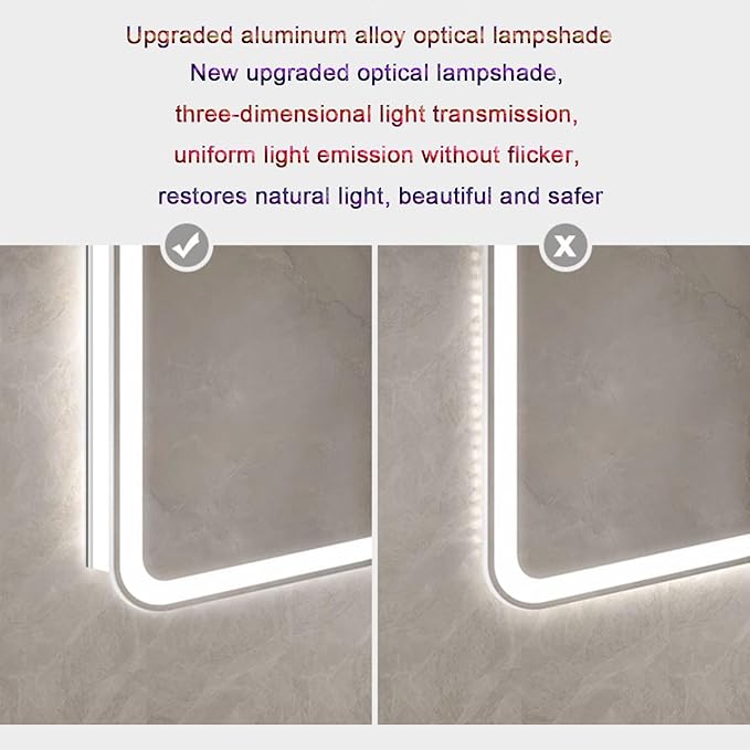 Smart Illuminated LED Bathroom Mirror，Bathroom Mirror - Image 4