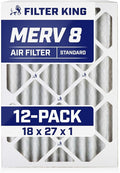 Filter King 18x27x1 Air Filter | 12-PACK | MERV 8 HVAC Pleated A/C Furnace by FilterKing