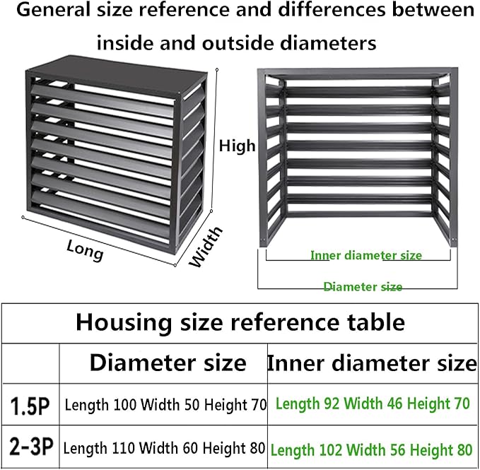 Aluminum Outdoor Condenser Protective Cover, freestanding Enclosure to Cover - Image 3