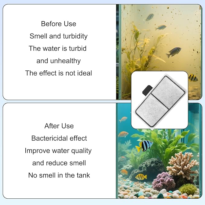 8pcs Filter Cartridges for Top Fin EF-S & BF5 BETTAFLO, 9.5x5.5cm/3.74x2.17in - Image 7