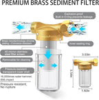 FA21 Washer Water Filter Reusable, brass garden hose filter - Image 3