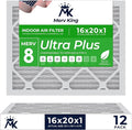 MervKing 16x20x1 Air Filter Actual Size: 15.7" x 19.7" x 0.75" MERV 8 MPR by MervKing