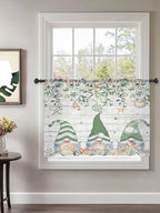 Sheer Curtains 54 Inch Length, Coastal Eucalyptus Leaf Semi Sheer Curtains - Image 2