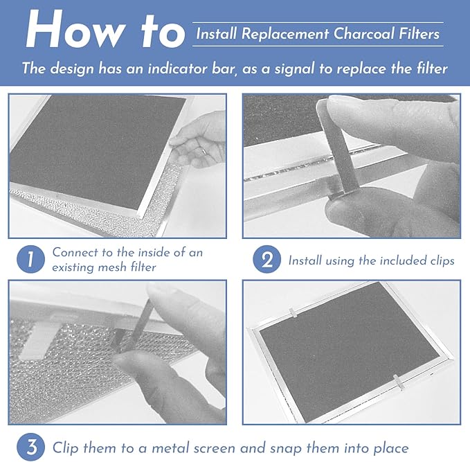 Upgrade HPF30 Charcoal Range Hood Non-Ducted Filter, - Image 6