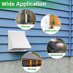 10 Inch Hooded Wall Vent with Screen and Damper, Galvanized Steel Exterior Wall - Image 7