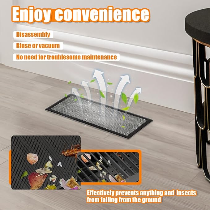 Magnetic Floor Vent Covers- 4"x10" Air Vent Screen Mesh Cover, Floor Register - Image 5