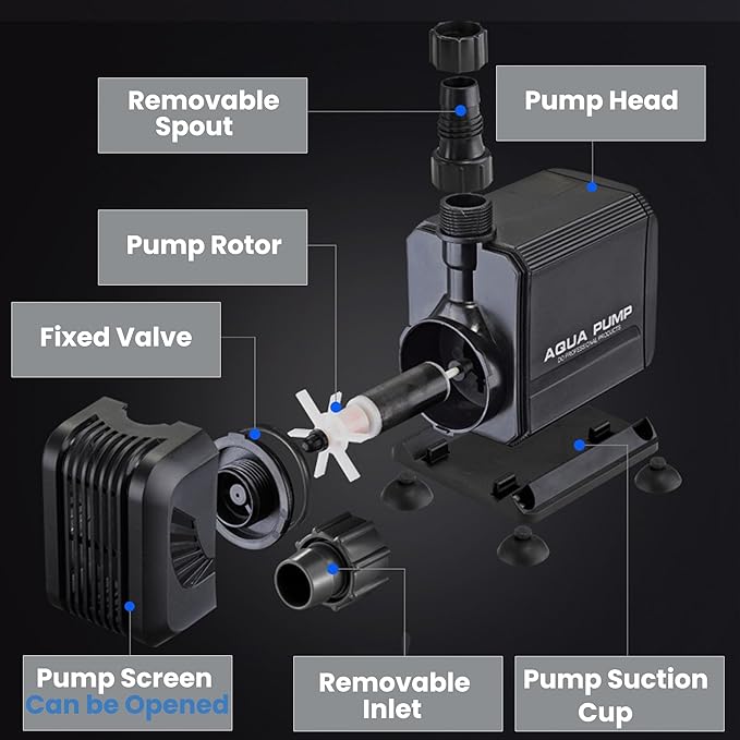 900 GPH 45W Submersible Water Pump and 10 FT Tube - Image 3