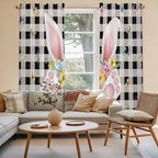 Easter Window Curtains 72 Inch Long 2 Panel Set, Rod Pocket Long Curtains & - Image 3