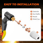 60PCS PT31 Plasma Cutter Consumables, High-Quality Cutting Performance Nozzles - Image 5