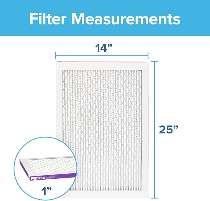 Filtrete 14x25x1 AC Furnace Air Filter, MERV 12, MPR 1500, CERTIFIED asthma & - Image 2