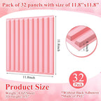 Nuanchu 32 Pcs 3D Slat Wall Panels 12 x 12 Inch PVC Fluted Textured Panel - Image 2