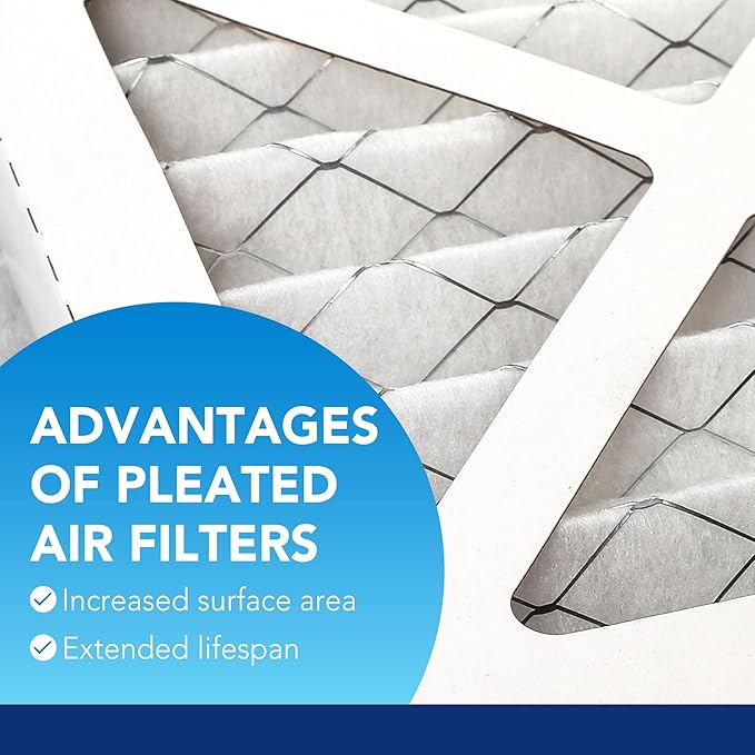 LotFancy 12x24x1 Air Filter MERV 13 4-Pack, Electrostatic Pleated HVAC Furnace - Image 3