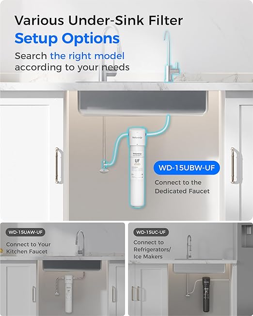 Waterdrop 15UBW-UF 0.01 μm Ultra Filtration Under Sink Water Filter System - Image 6
