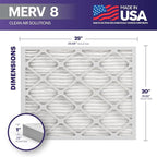 BNX 20x25x1 MERV 8 Air Filter 2 Pack - Image 2