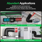 VIVOSUN 4'' Air Carbon Filter Smelliness Control and 4'' 8 Feet Black - Image 9