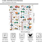 Construction Window Curtains, Kids Cartoon Construction Machines Building Hand - Image 4