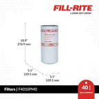Fill-Rite F4010PM0 1" 40 GPM 10 Micron Particulate Spin-On Fuel Filter - Image 2