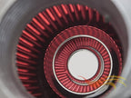 RED 3.5" 89 mm Inlet Narrow Air Cone Replacement Performance Washable Clamp-On - Image 7