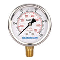 MEASUREMAN Lead-Free Pressure Gauge, 2-1/2inch Dial, Glycerin Filled, by MEASUREMAN