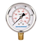 MEASUREMAN Lead-Free Pressure Gauge, 2-1/2inch Dial, Glycerin Filled, by MEASUREMAN