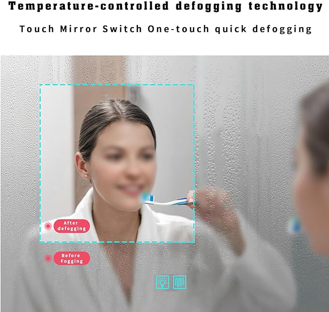 JSLJDM 500 X800 mm Illuminated Backlit LED Bathroom Mirror, Wall Mounted - Image 7