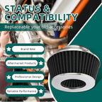 AUTOKAY Universal Clamp-On Air Filter Round Reverse Tapered Washable Filter 3 - Image 4