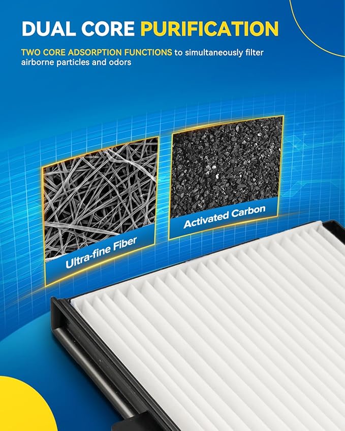 PHILTOP Cabin Air Filter w/Activated Carbon, Compatible - Image 5