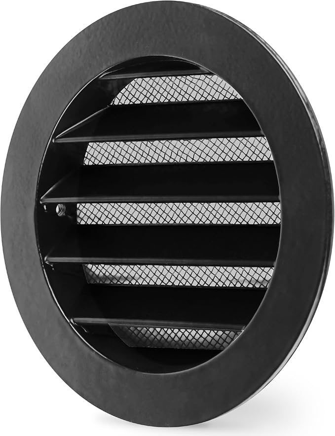 calimaero® WSGB Soffit Vents 4 inch Black Round Grille Vent Cover - Image 7