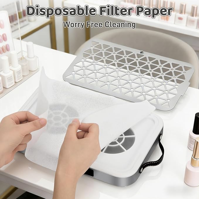 Nail Dust Collector, 1600PA Professional Nail Vacuum Dust Collector Fan - Image 7