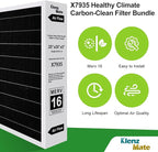 Upgraded 4 - Pack X7935 20x20x5 MERV 16 Air Filter Bundle, Carbon Clean Healthy - Image 3