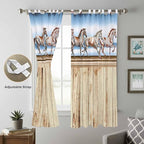 Western Horse Living Room Curtains 96 Inch Length, Window Curtains Tab Top - Image 5