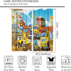 Kids Cartoon Construction Window Curtains, Funny Construction Site Cars and - Image 4
