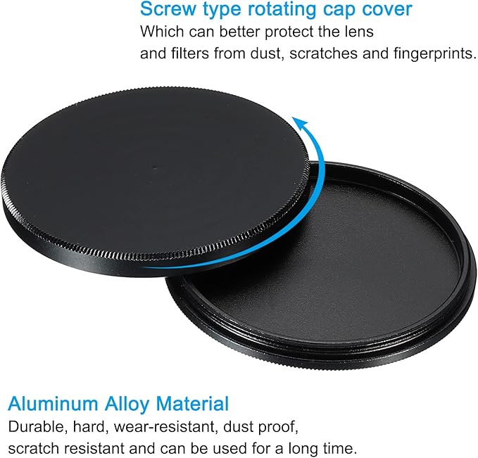 PATIKIL 46mm Lens Cap, Camera Lens Cap Cover Universal Front Metal Lens Filter - Image 4