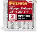 Filtrete 25x25x1 AC Furnace Air Filter, MERV 11, MPR 1000, Micro Allergen by Filtrete
