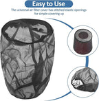 Universal Air Filter Cover, Air Filter Protective Cover Black Car Cold Air - Image 5