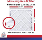 Filter King Air Filters 9.75x23.75x1 | 4 Pack | MERV 11 HVAC Pleated AC Furnace - Image 2