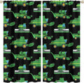 Kids Agriculture Machine Window Curtains, Farm Equipment Tractors Transport by SHElifestyle