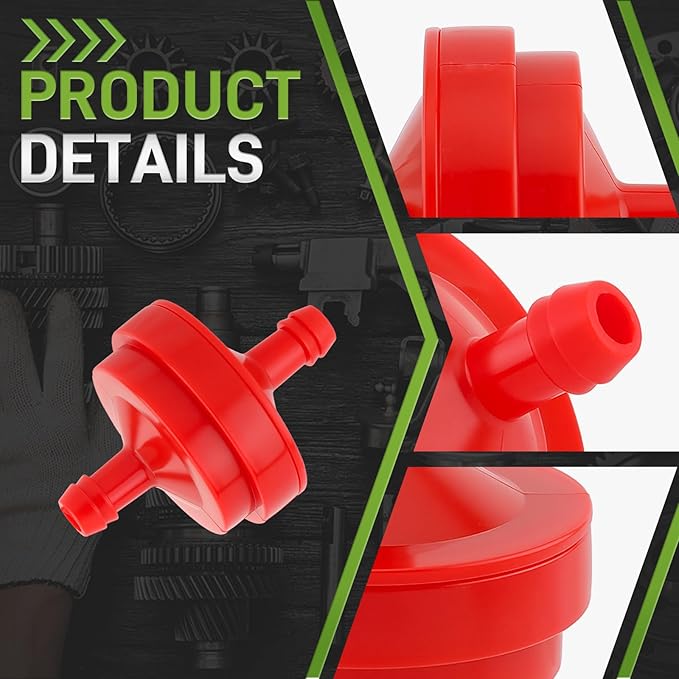 10 Pack Lawn Mower 1/4 Inch Inline Gas Fuel Filter - Image 3