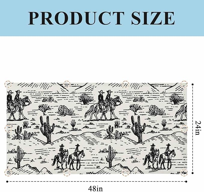 4 Pack Fluorescent Light Cover, Western Cowboys Light Covers - Image 3